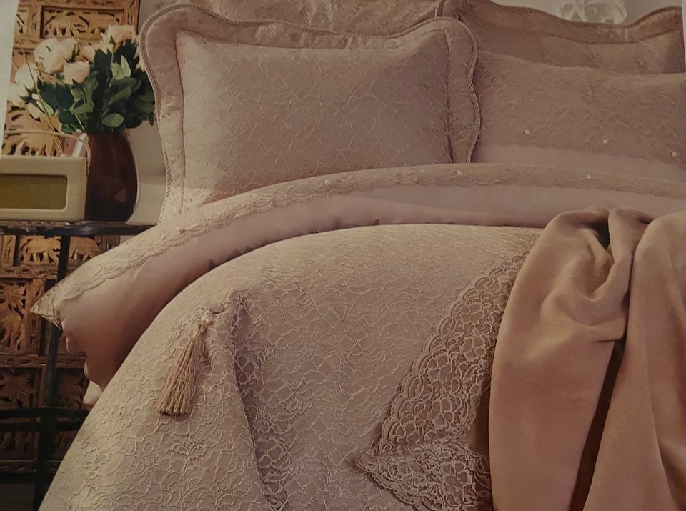 #karaca #juliet #mürdüm #yatak #örtüsü - Görsel 2