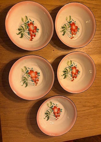 #antika #1950 #1980 #ait #emaye #çinko #tabak - Görsel 2