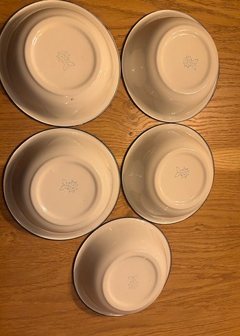 #antika #1950 #1980 #ait #emaye #çinko #tabak - Görsel 3