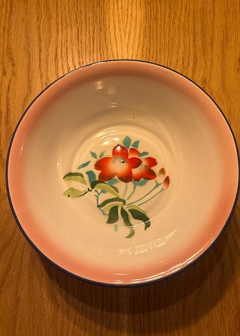 #antika #1950 #1980 #ait #emaye #çinko #tabak - Görsel 4