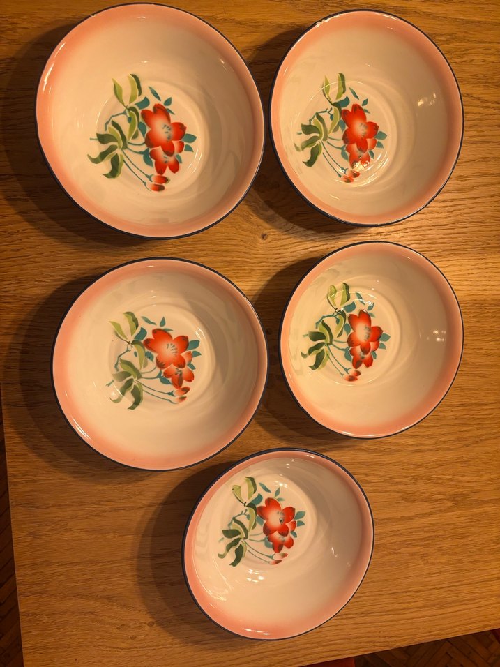 #antika #1950 #1980 #ait #emaye #çinko #tabak - Görsel 2