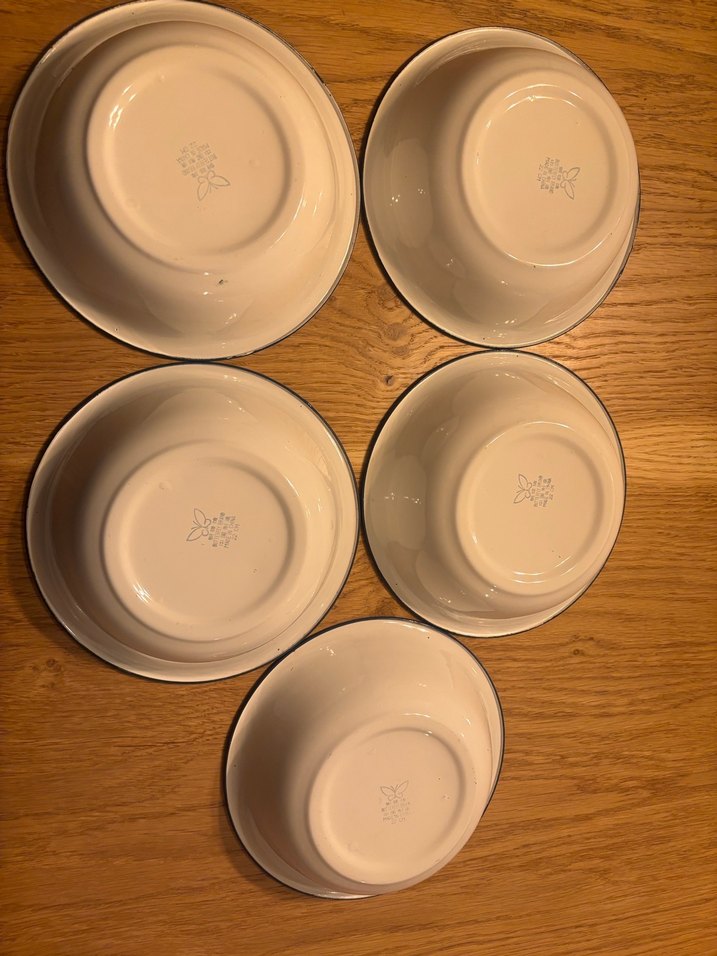 #antika #1950 #1980 #ait #emaye #çinko #tabak - Görsel 3