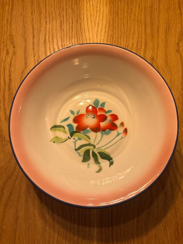 #antika #1950 #1980 #ait #emaye #çinko #tabak - Görsel 4