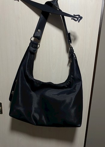Siyah Deri Tokalı Kadın Çanta - Görsel 3