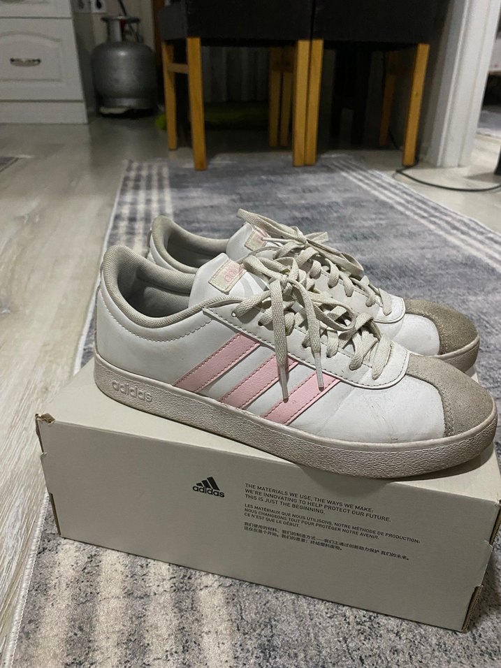 Pembe Adidas Blok Topuklu Spor Ayakkabı - Görsel 2