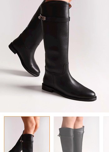 Siyah Deri çizme - Görsel 4