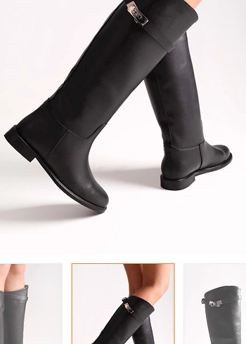 Siyah Deri çizme - Görsel 2