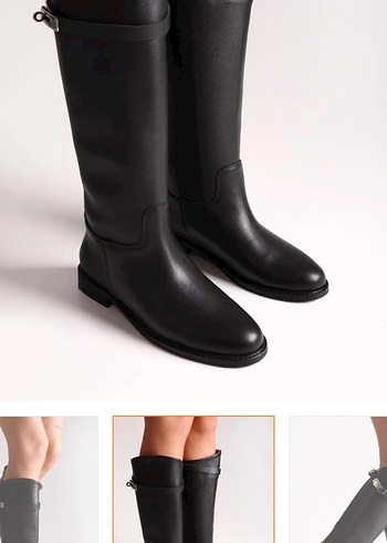 Siyah Deri çizme - Görsel 3