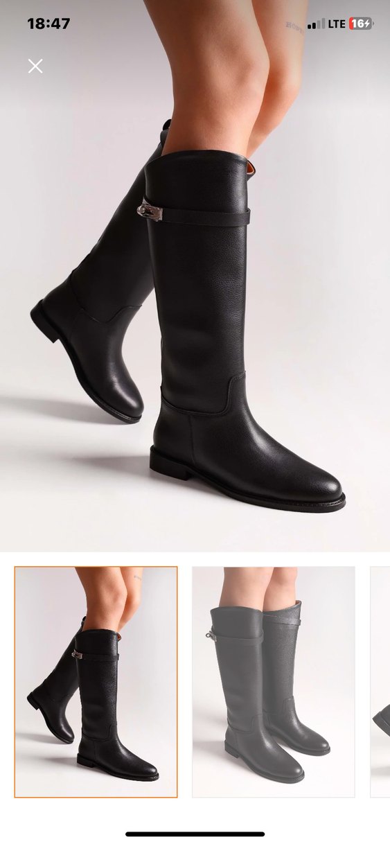 Siyah Deri çizme - Görsel 4