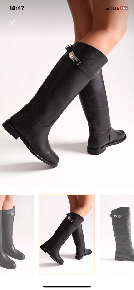 Siyah Deri çizme - Görsel 2