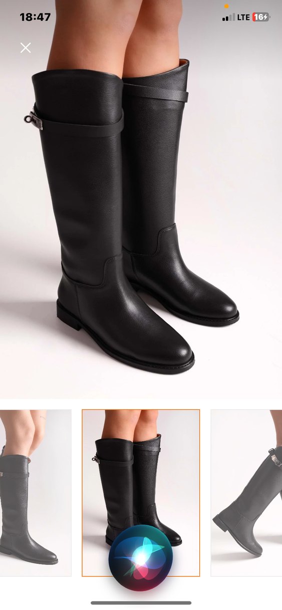 Siyah Deri çizme - Görsel 3