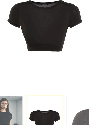 Siyah Spor crop - Görsel 2