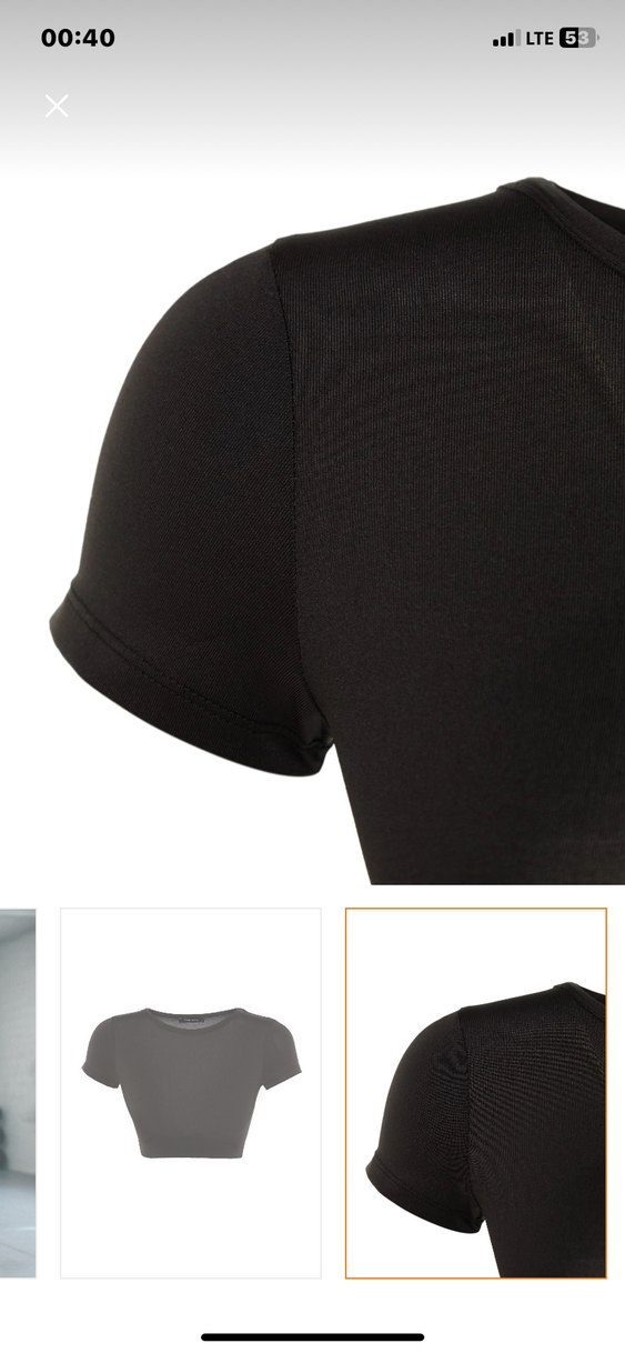 Siyah Spor crop - Görsel 3