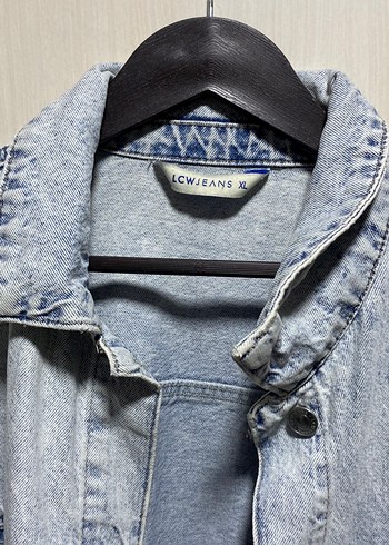 Gri Düğmeli Kadın Denim Ceket - Görsel 3