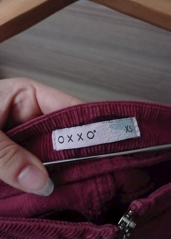 xs Beden Bordo kadife Fermuarlı Mini Etek