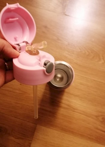 Pastel Pembe BabyPlus Çocuk Termosu - Görsel 3