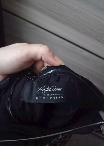 Leopar Desenli Uzun Straplez Elbise - Görsel 5