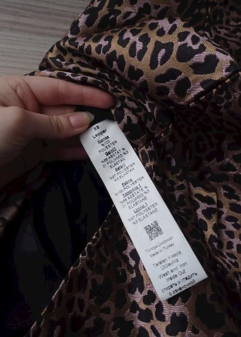 Leopar Desenli Uzun Straplez Elbise - Görsel 7