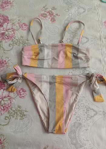 Bohem Çok Renkli Bağlamalı Mini Bikini