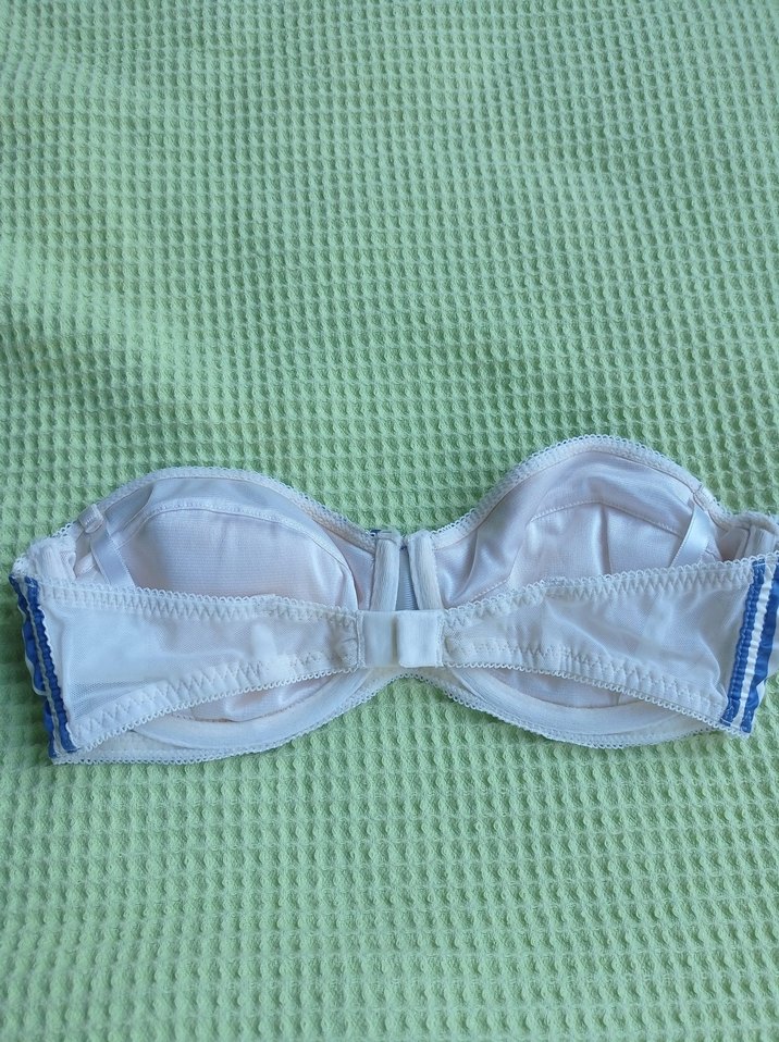 Renkli Mavi Midi Büstiyer - Görsel 3