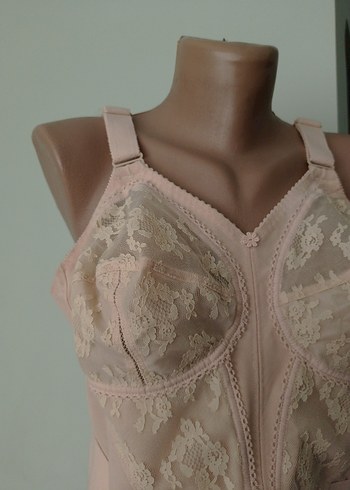 Vintage Bej Dantel Mini Sütyen - Görsel 2