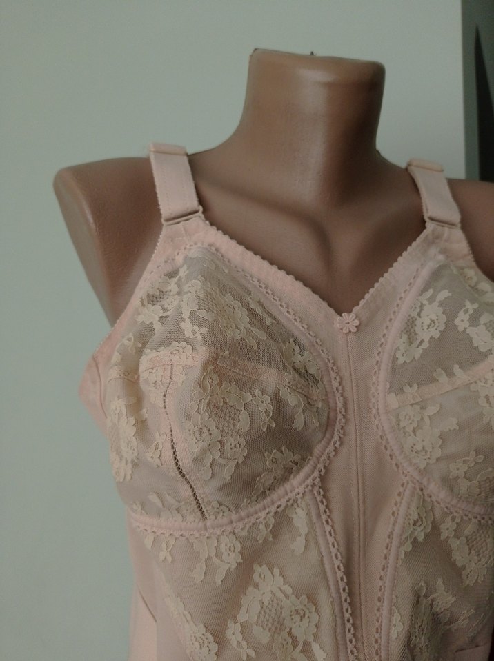 Vintage Bej Dantel Mini Sütyen - Görsel 2