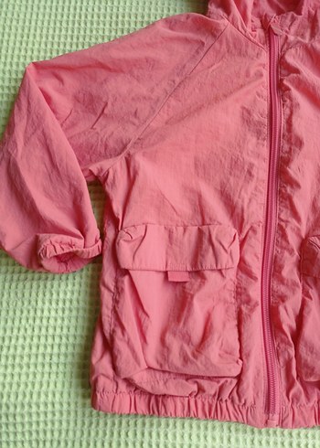 Kız Çocuk Pembe Kapüşonlu Yağmurluk - Görsel 2