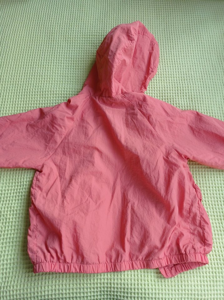 Kız Çocuk Pembe Kapüşonlu Yağmurluk - Görsel 5