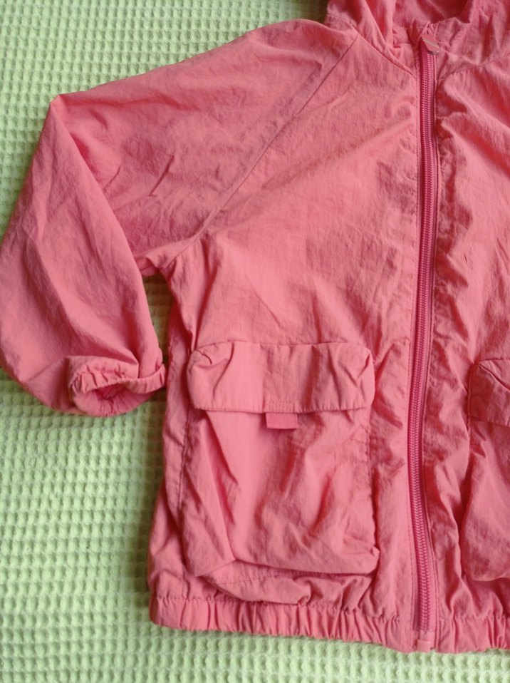 Kız Çocuk Pembe Kapüşonlu Yağmurluk - Görsel 2