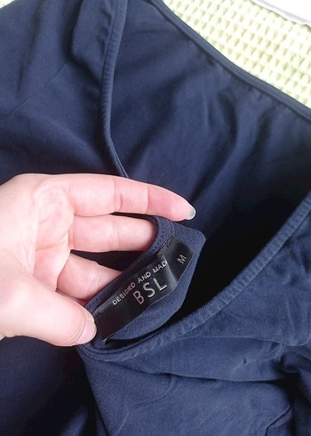 Kadın Uzun Kollu Crop Top - Beyaz & Lacivert - Görsel 5