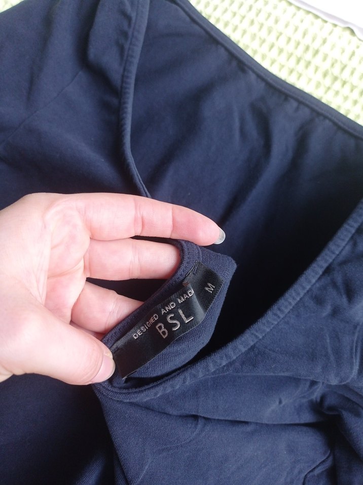 Kadın Uzun Kollu Crop Top - Beyaz & Lacivert - Görsel 5