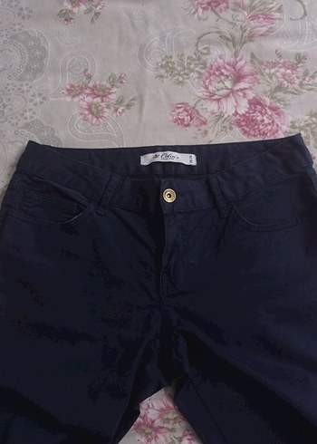 28 Beden Düğmeli Mavi Kadın Denim Pantolon