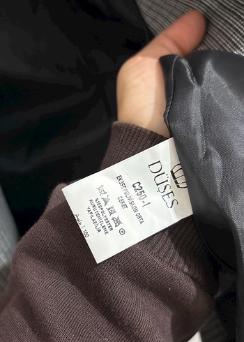 44 Beden gri Renk Gri Ekose Desenli Düğmeli Kadın Blazer