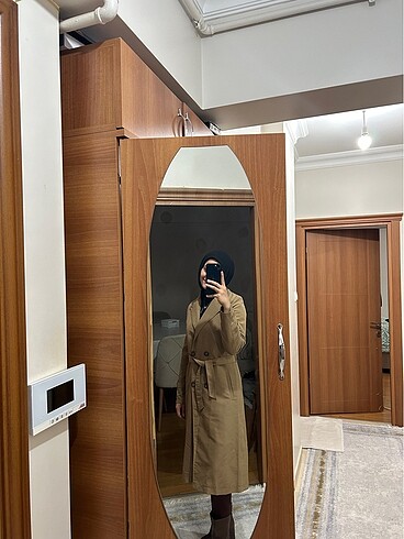 m Beden camel Renk Trençkot