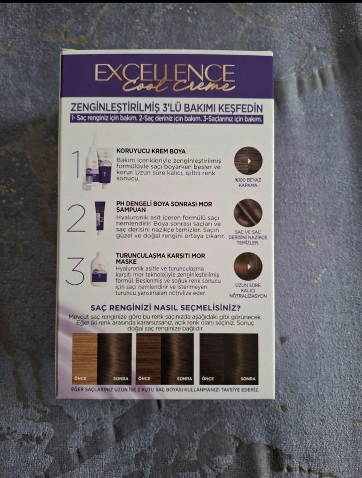 L'Oréal Excellence Cool Creme Saç Boyası 6.11 Küllü Kumral - Görsel 3