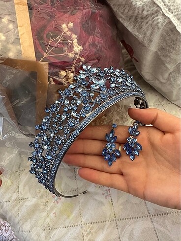 Indigo taç küpe - Görsel 4