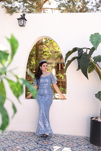 Indigo taç küpe - Görsel 2