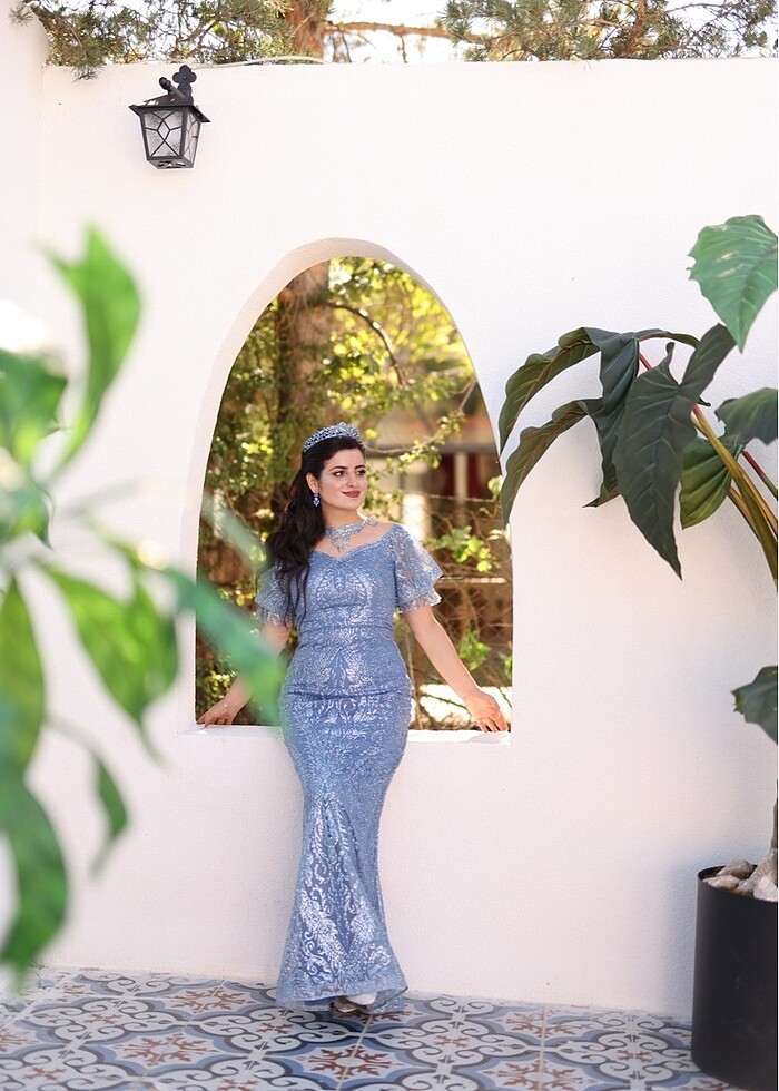 Indigo taç küpe - Görsel 2