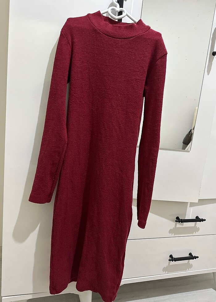 Bordo elbise - Görsel 2