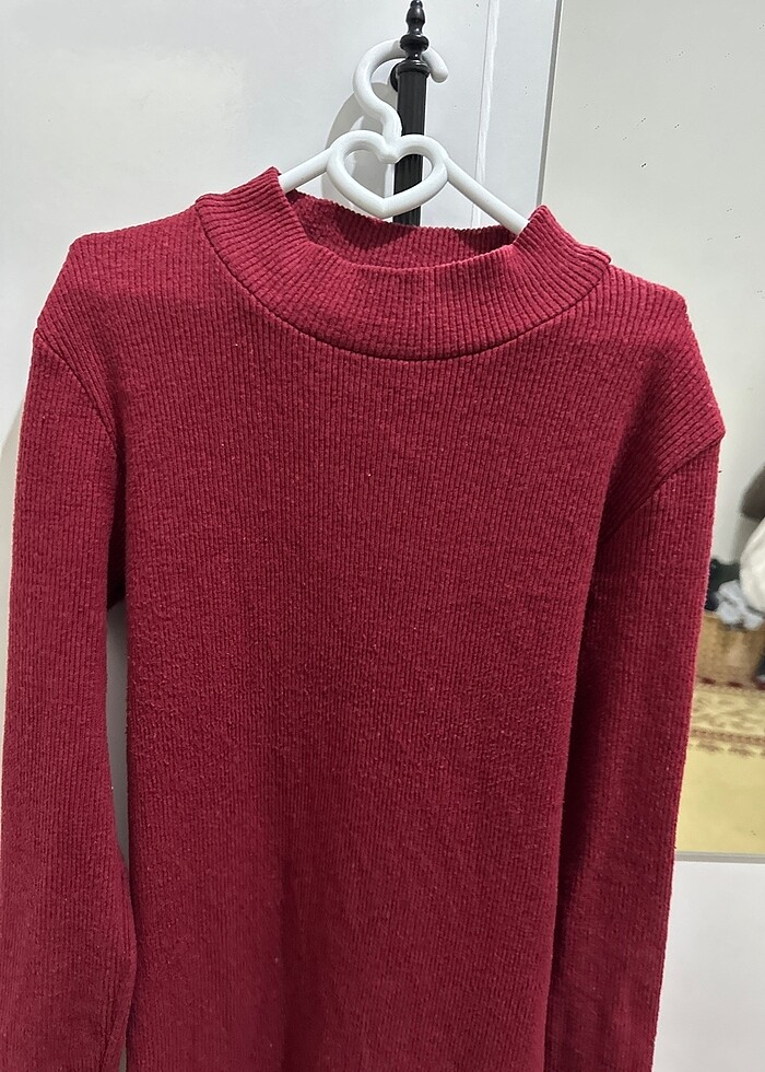 Bordo elbise - Görsel 3