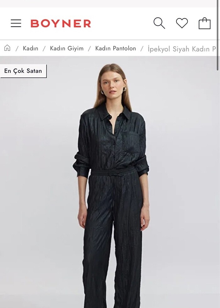 Deri görünümlü pantolon ipekyol - Görsel 2