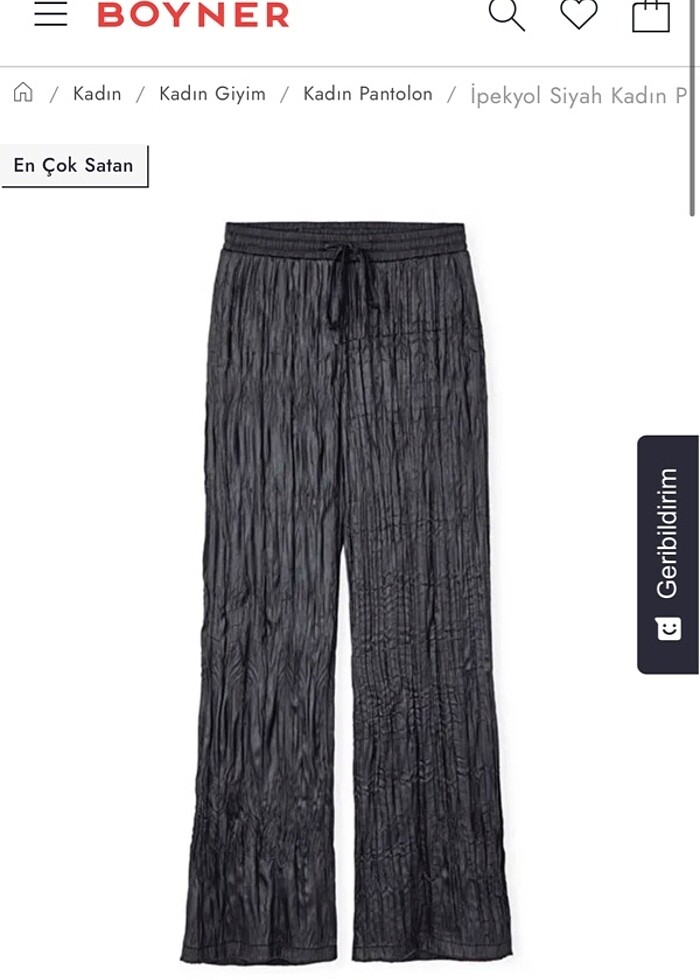 Deri görünümlü pantolon ipekyol - Görsel 4