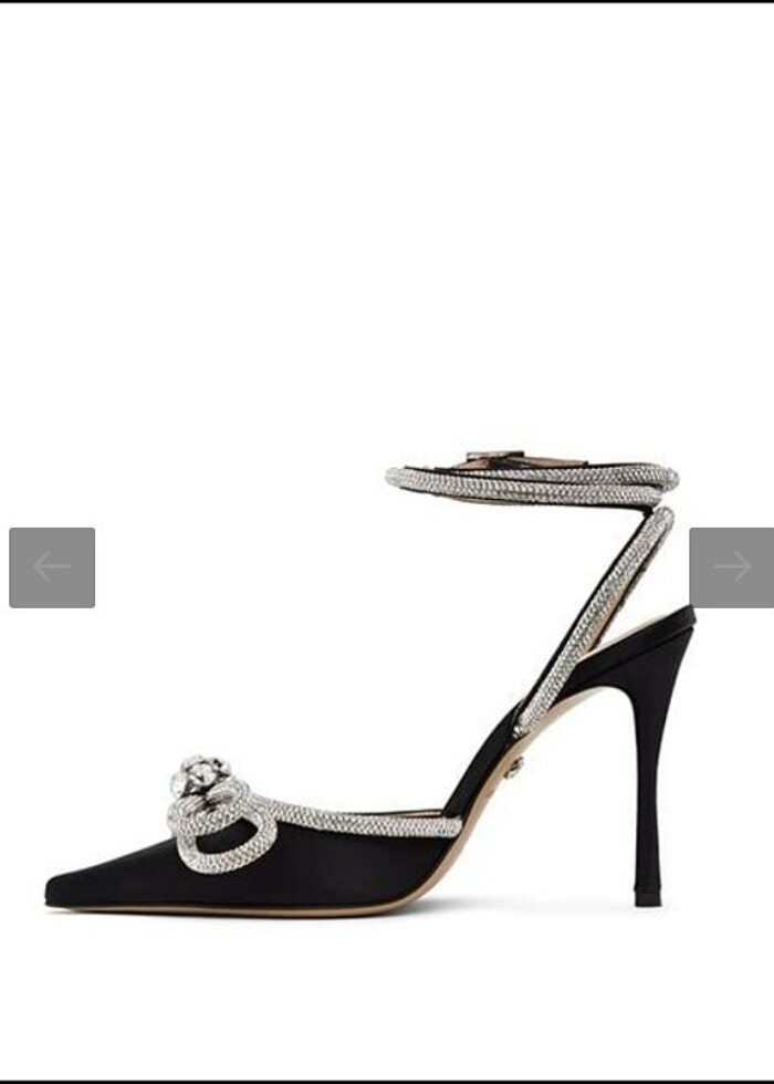 Moche kristal taşlı stiletto siyah  - Görsel 5