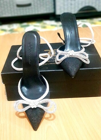 Moche kristal taşlı stiletto - Görsel 4