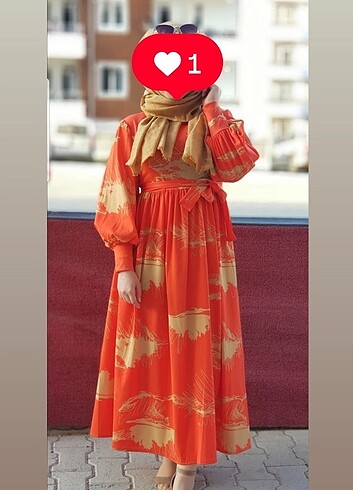l Beden turuncu Renk Günlük sıfır çok rahat elbise