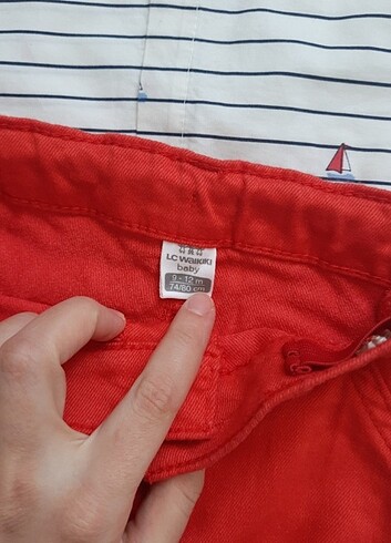 1 Yaş Beden kırmızı Renk LCW pantolon gömlek takım