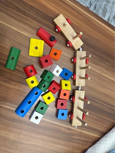 Ahşap oyuncak tren - Görsel 6