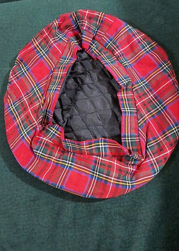 Kırmızı Ekose Desenli Yuvarlak Minder - Görsel 2