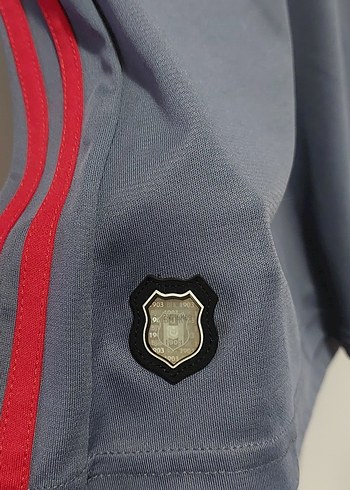 Erkek ve Kadin Gri V Yaka Kısa Kollu Spor Forma - Görsel 3