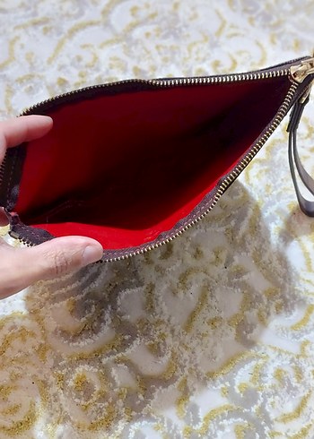 Deri Kahverengi Kareli Kadın Portföy Çanta - Görsel 2